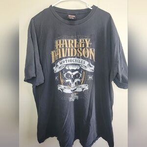 Men's Harley Davidson 100% Cotton Skull Short Sleeve Graphic T-shirt, Size 2X